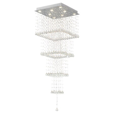 Cwi Lighting Square 8 Light Flush Mount With Chrome Finish 6601C24C-S